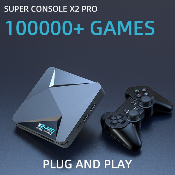 KinHank Super Console X2 Pro 4K Portable Video Game Consoles 100000 Retro Games 70 Emulator For N64/SS/MAME/Sega Saturn