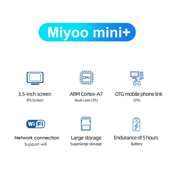 MIYOO Mini Plus Portable Retro Handheld Game Console V2 Mini+ IPS Screen Classic Video Game Console Linux System Children's Gift MIYOO Mini Plus Portable Retro Handheld Game Console V2 Mini+ IPS Screen Classic Video Game Console Linux System Children's Gift
