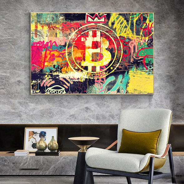 Bitcoin Crypto Art Graffiti Abstract Canvas Paintings Posters And