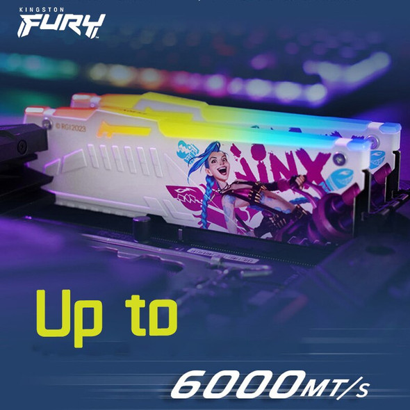 Kingston LOL Heroes League Jinx Co branded FURY Desktop DDR5 Memory