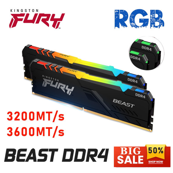 Kingston Fury Beast DDR4 RAM memoria ram DDR4 2666MHz 3200MHz 3600MHz