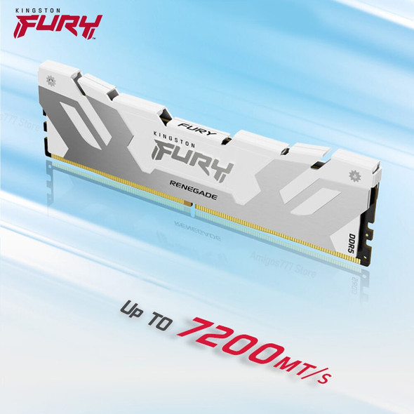 White DDR5 Memory Kingston Fury Renegade 6000 6400 6800 7200MHz 16GB