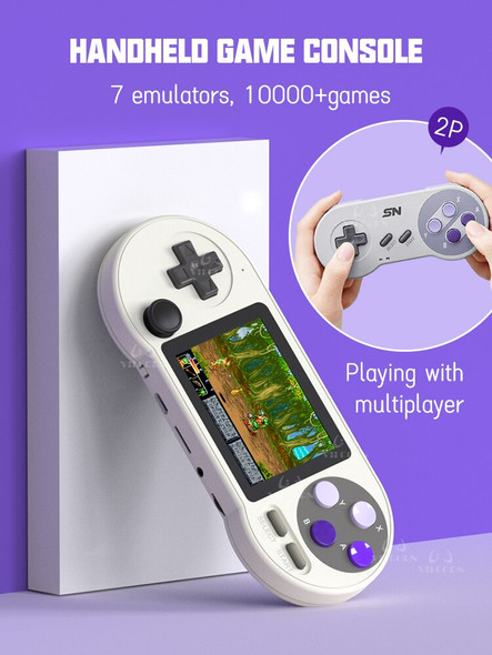 SF2000 Retro Handheld Game Console 10000 Games Kids IPS Mini Portable Game Console Player For Everdrive SNES GBA Sega Dendy