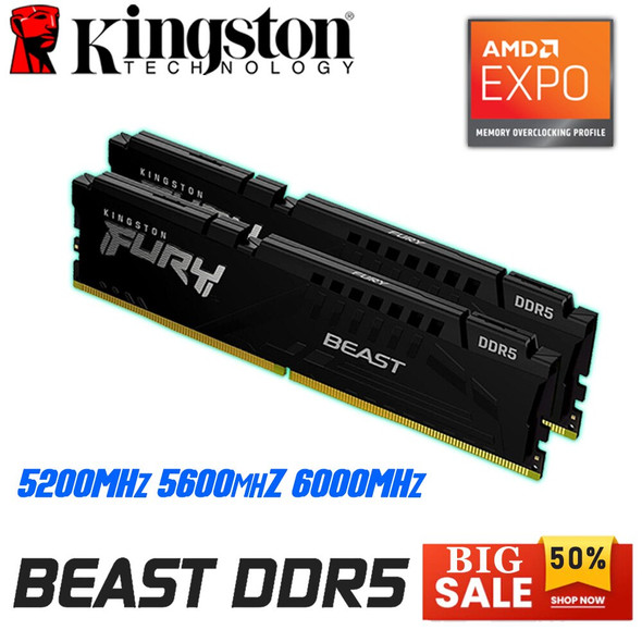 Kingston Fury Beast Ddr5 Memory Kingston Ram 5200mt/s 5600mt/s