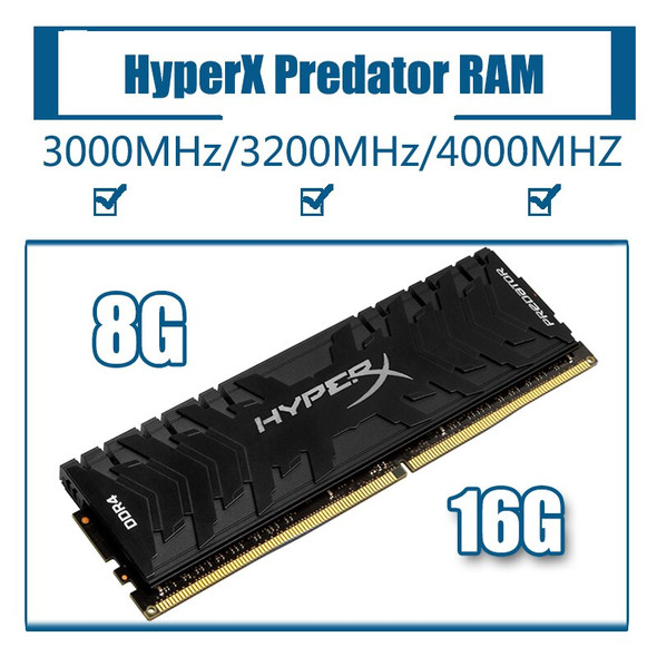 Kingston Hyperx Memory Ram 8gb 16gb 3000mhz 3200mhz 4000mhz Ddr4 Dimm