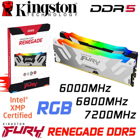 Kingston FURY Renegade DDR5 Memory RGB up to 7200MT/s DDR5 RAM Desktop