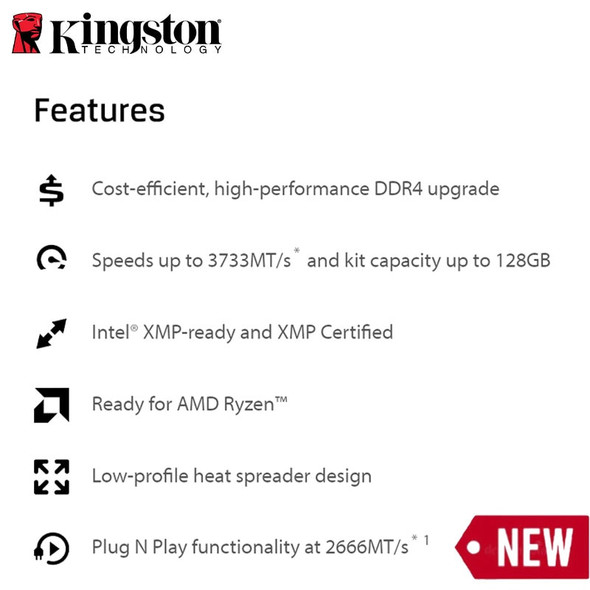 Kingston FURY Beast Memory DDR4 3600MHz 3200MHz 8GB 16G 32G PC RAM