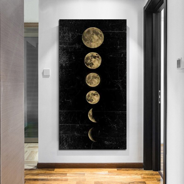 Nordic Big Size Golden Art Canvas Painting Moon Wall Art Picture