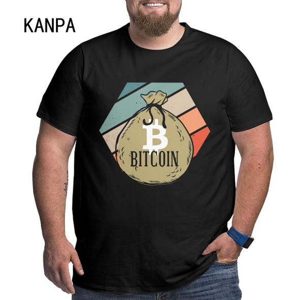 Bitcoin To The Moon T Shirt Men Short Sleeve 100% Cotton T shirts