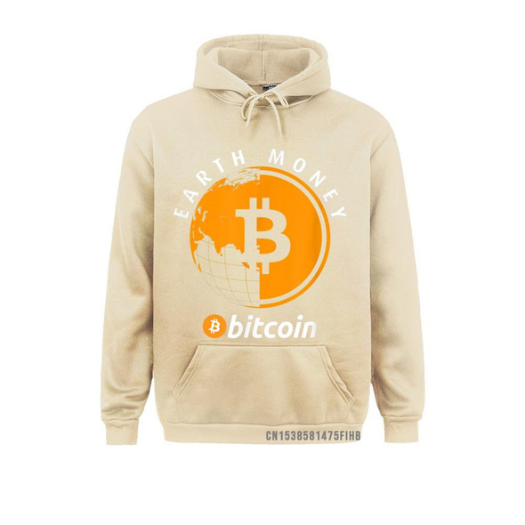 Bitcoin Earth Money Bitcoin Logo With Globe Crypto Hoodie Holiday