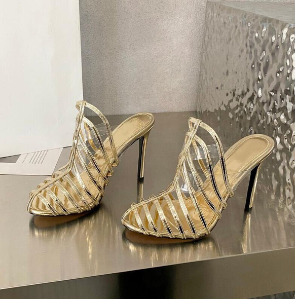 Sexy High Heel Slipper Shoes for Women Summer Stiletto Straps