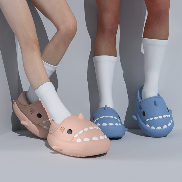 Cotton Slippers Warm Shark Slides Women Autumn Winter Platform Flat Cotton Slippers Warm Shark Slides Women Autumn Winter Platform Flat