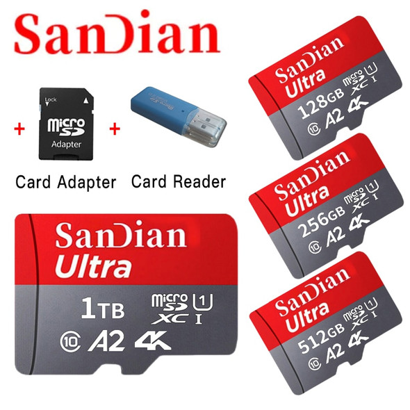 Original Large Capacity SD Memory card 128GB 256GB mini flash TF Card high-speed 512GB Micro smart SD card for Phone/PC/Camera