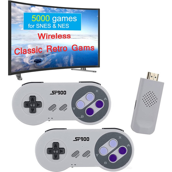SF900 Retro Game Mini Game Stick Built in 5000 Games Video Game Console for Super Nintendo SNES NES 2.4G Wireless Gamepad Gaming