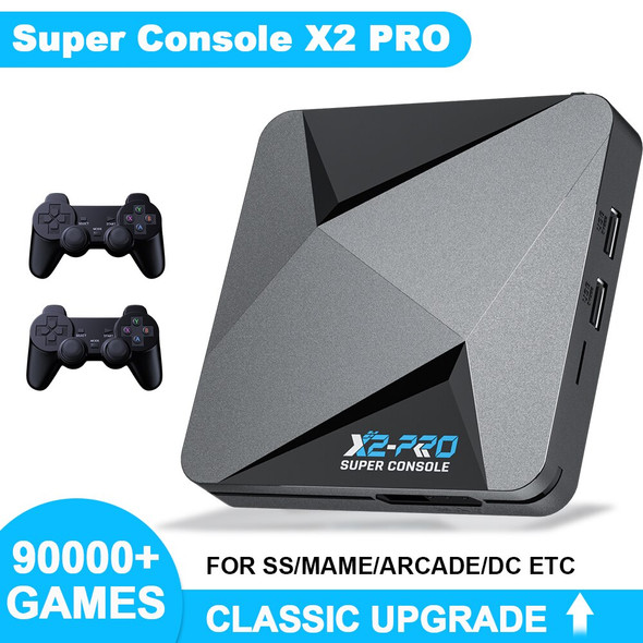 KINHANK Retro Video Game Console Super Console X2 Pro with 90000 Video Games for NAOMI/DC/MAME/SS with Gamepad Kid Gift Game Box