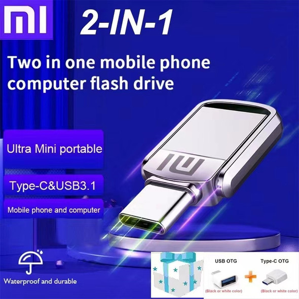 Xiaomi 2TB U Disk 1TB 512GB 256GB 128GB USB 3.0 Type-C Interface Mobile Phone Computer Mutual Transmission Portable USB Memory