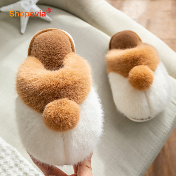 Women Winter Home Slippers Cartoon Cute Cotton Shoes Non slip Soft