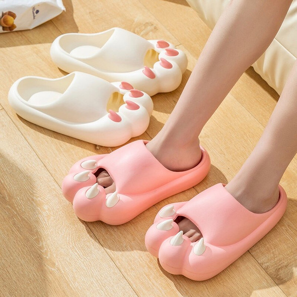 Spring Summer Cat Paw Girl Soft Shoes Cloud Slippers Indoor Mute