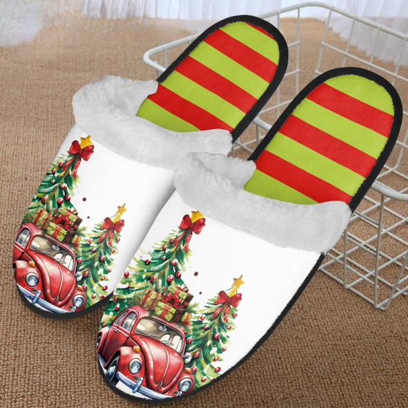 Christmas Tree Car Cotton Shoes Color Stripes Anti slip Home