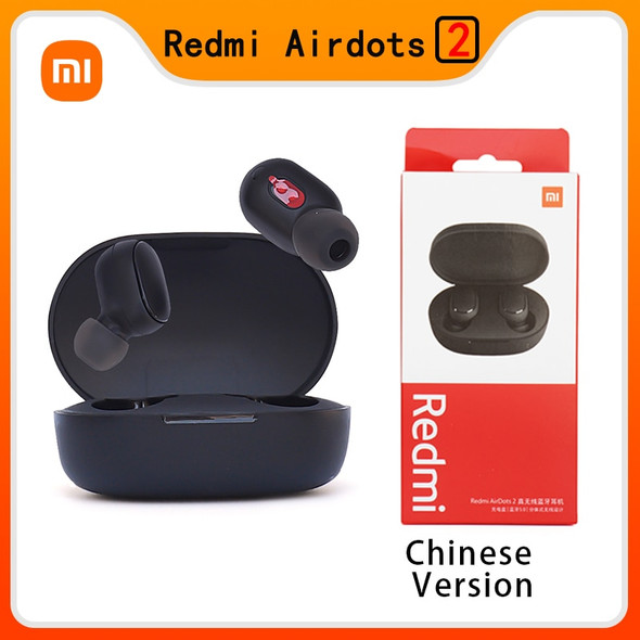 Original Xiaomi Redmi Airdots 2 TWS Bluetooth Earphone Stereo bass 5.0 headphones With Mic Handsfree Earbuds 5/10/20 pieces