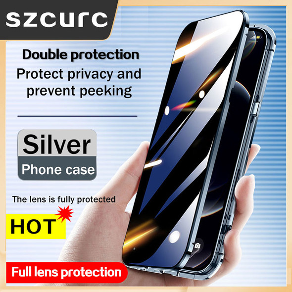 NEW 360° Protection revent the peep For iPhone 14 Pro max phone Case. Magnetic Adsorption Glass iPhon 12 11 13 Mini cover bag NEW 360° Protection revent the peep For iPhone 14 Pro max phone Case. Magnetic Adsorption Glass iPhon 12 11 13 Mini cover bag