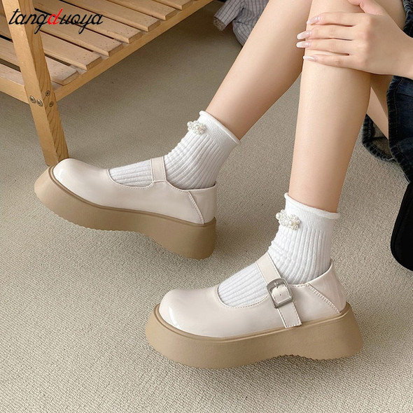 Platform Lolita Shoes Women Japanese Cute Vintage Mary Janes Shoes