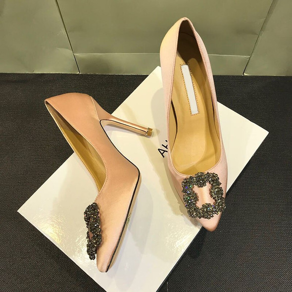 Pointed Satin Toe High Heels for Women's Singles Shoes| | Pointed Satin Toe High Heels for Women's Singles Shoes| |