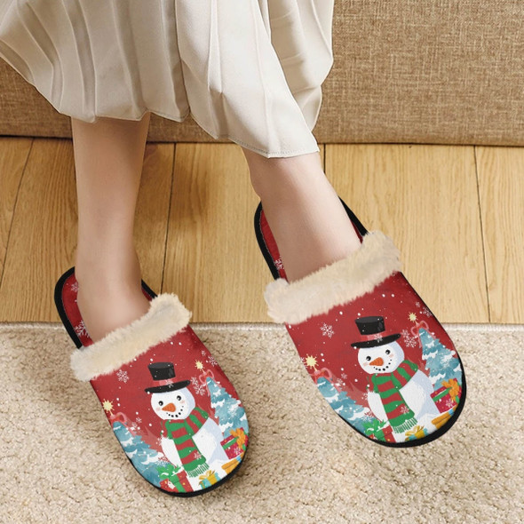 Christmas Snowman Female Slippers Fashion Style Warm Designer Round Christmas Snowman Female Slippers Fashion Style Warm Designer Round