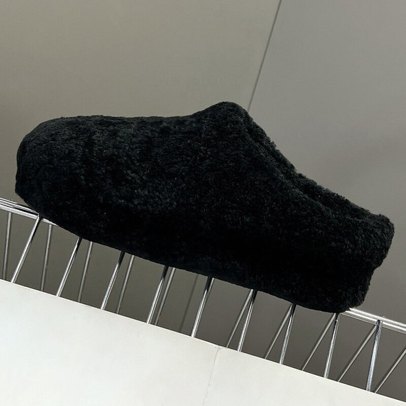 Slippers Women Winter 2023 New Wool Upper Platform Design Toe Wrapping Slippers Women Winter 2023 New Wool Upper Platform Design Toe Wrapping
