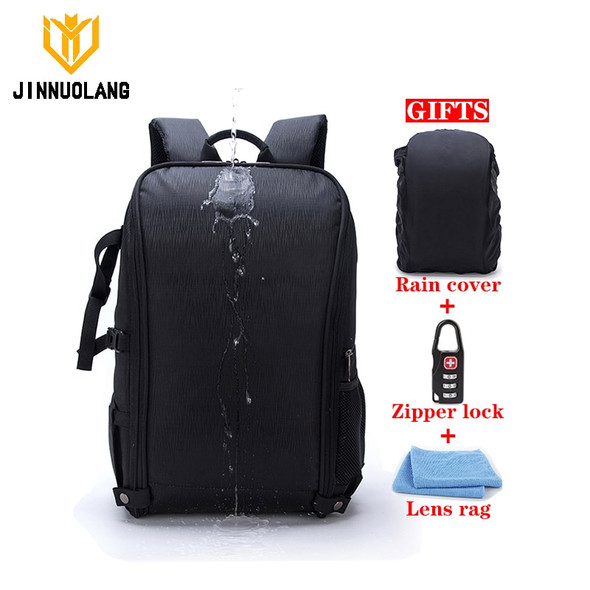 JINNUOLANG New Large Capacity Backpack For Camera Shoulders Bag Waterproof Photography Back Pack Multi Function Travel Mochila