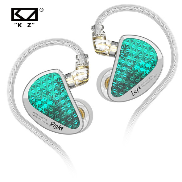 KZ AS16 Pro Earphones 16BA Balanced Armature Noise Cancelling Sport in ear Monitors Headset Phone Music Headphone Game Earbuds