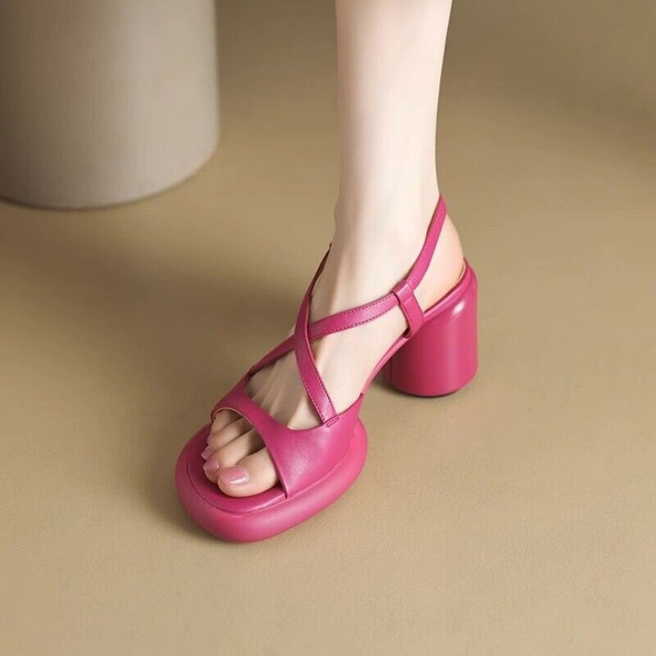 Platform Shoes Women Ankle Strap Gladiator Round High Heel Sandals Platform Shoes Women Ankle Strap Gladiator Round High Heel Sandals