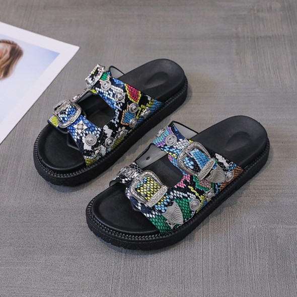 Summer Women Slippers Rivets Punk Rock Leather Mules Female Outdoor Summer Women Slippers Rivets Punk Rock Leather Mules Female Outdoor