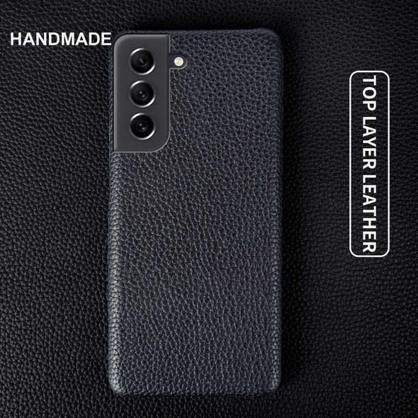 For funda Samsung S21 FE Case Litchi pattern Genuine Leather Cases for Galaxy S21 S21Ultra S22 Plus phone Cover Coque capa