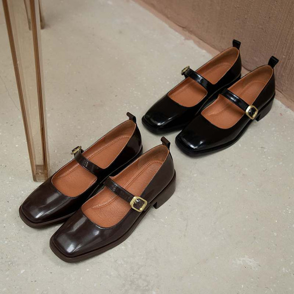 Mary Jane Genuine Leather Shoes Buckle | Mary Jane Shoes Women Genuine Mary Jane Genuine Leather Shoes Buckle | Mary Jane Shoes Women Genuine