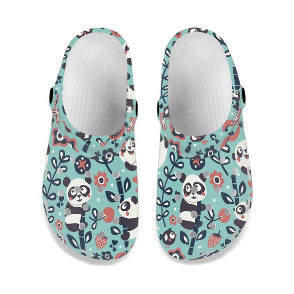 Beliodome Cute Floral Panda Design Clogs Garden Shoes for Womens Beliodome Cute Floral Panda Design Clogs Garden Shoes for Womens
