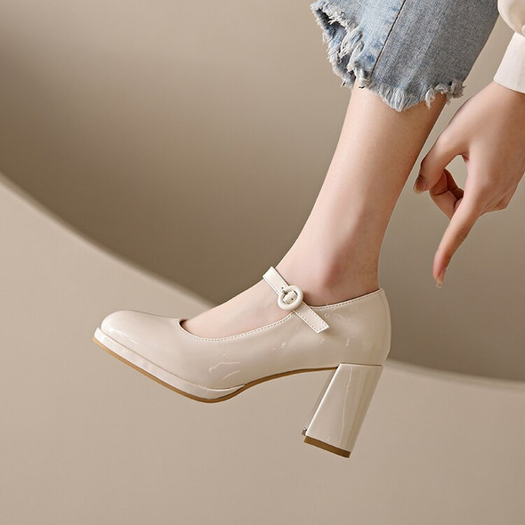 red green yellow Thick Heels Mary Jane Shoes Women 2023 Buckle Strap red green yellow Thick Heels Mary Jane Shoes Women 2023 Buckle Strap