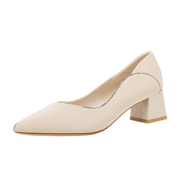 Thick heeled single shoe for women's 2023 spring new women's shoes