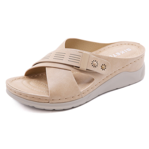 Women's Slippers Summer Sexy Retro Beach Shoes Sewing Wedge Design Women's Slippers Summer Sexy Retro Beach Shoes Sewing Wedge Design