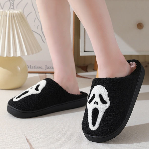 Halloween Ghost Face Spooky Slippers. Festive Pumpkin Atmosphere Soft Halloween Ghost Face Spooky Slippers. Festive Pumpkin Atmosphere Soft