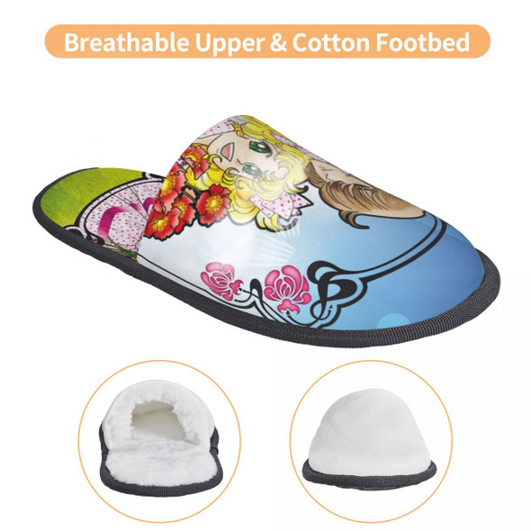 Custom Print Women Candy And Terence House Slippers Cozy Warm Anime Custom Print Women Candy And Terence House Slippers Cozy Warm Anime
