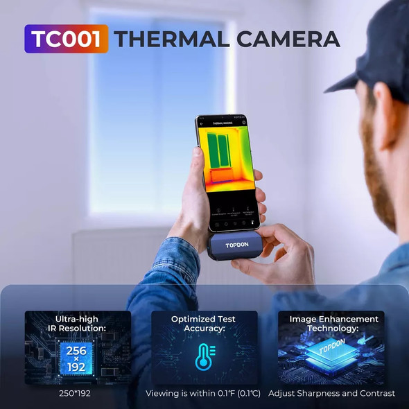 TOPDON TC001 Smartphone Use Thermography Measurement Thermal Camera Mobile Phone Infrared Thermal Imaging Camera TOPDON TC001 Smartphone Use Thermography Measurement Thermal Camera Mobile Phone Infrared Thermal Imaging Camera