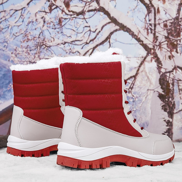 Winter Shoes Waterproof Boots Women Snow Boots Plush Warm Ankle Boots