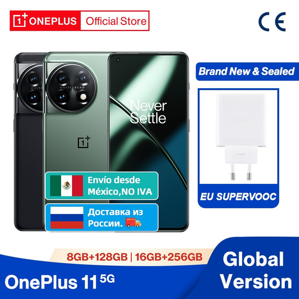 New OnePlus 11 5G Global Version Snapdragon 8 Gen 2 Mobile Phone 2K AMLOED Display 100W SUPERVOOC 5000mAh Cellphone