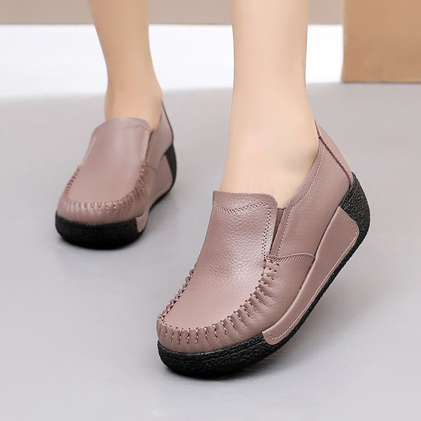 Dongnanfeng Women Flats Female Mother Genuin Leather Shoes Platform Dongnanfeng Women Flats Female Mother Genuin Leather Shoes Platform