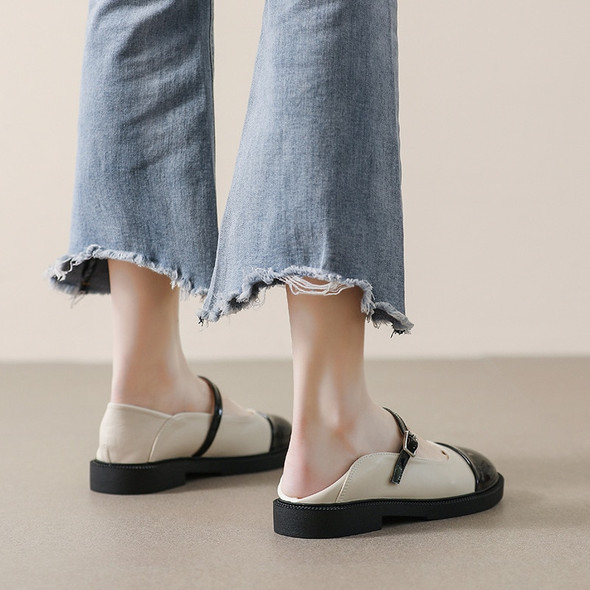 2023 Spring New Women's Leather Shoes Fashion Color Block Design 2023 Spring New Women's Leather Shoes Fashion Color Block Design