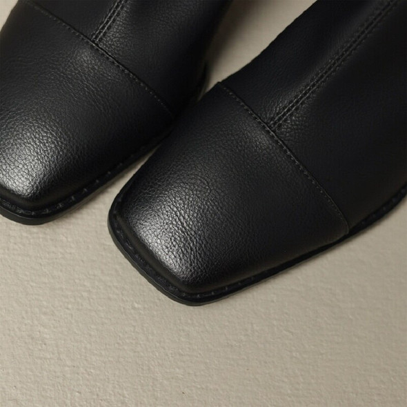 【JOCHEBED HU】Women Ankle Boots Real Leather Sexy High Heels Shoes