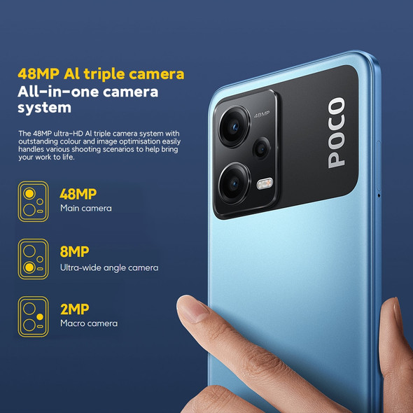 Global Version POCO X5 Cell Phone NFC 5G 128GB/256GB 6.67"120Hz AMOLED Snapdragon 695 33W 5000mAh Battery Smart Phone