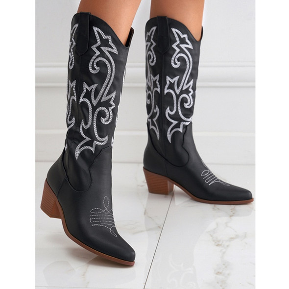 Fashionable Western Cowboy Boots Women's British Style Retro