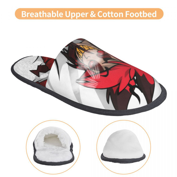 Helluva Animated Web Movie Guest Slippers for Bathroom Women Custom Helluva Animated Web Movie Guest Slippers for Bathroom Women Custom